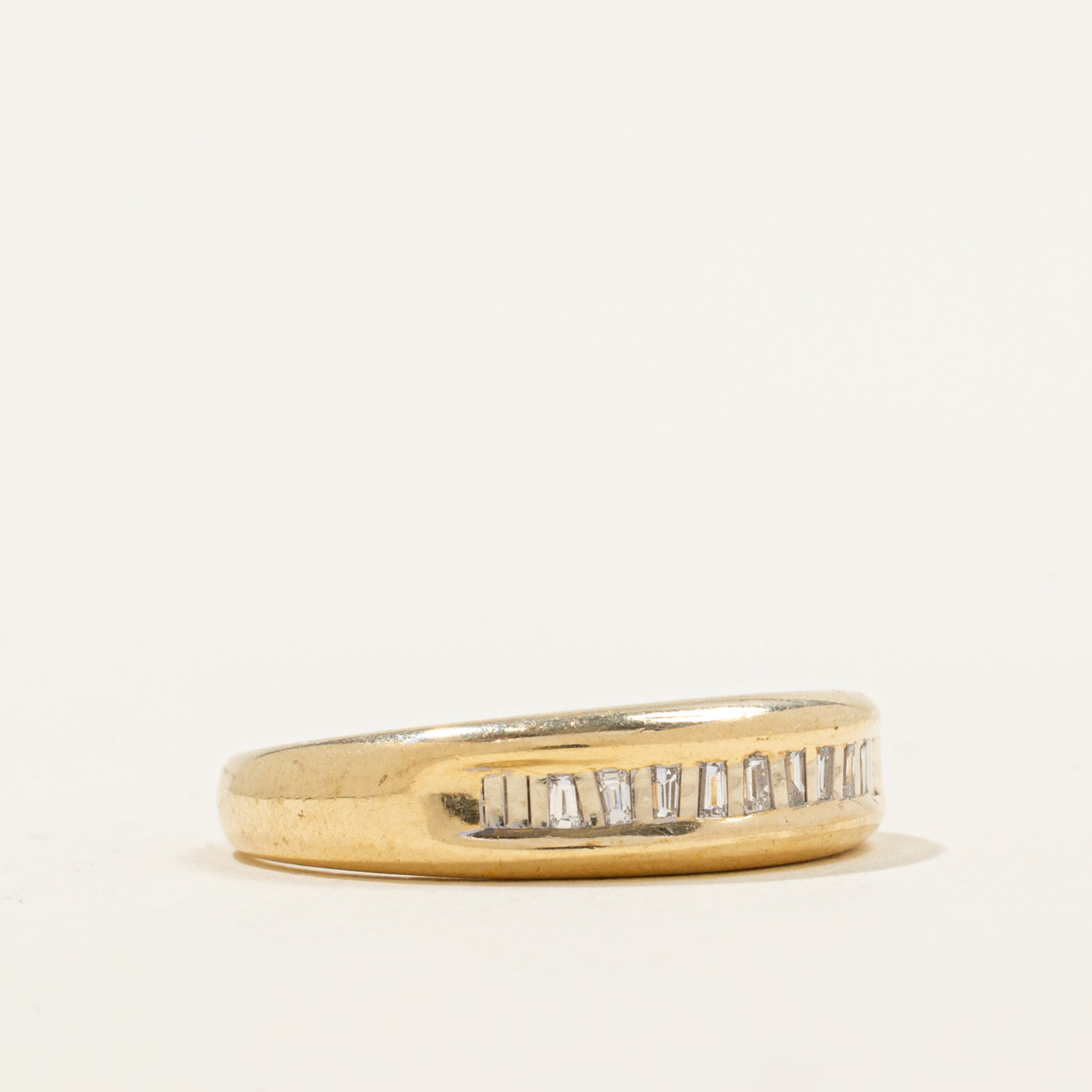 Bague en diamant taille baguette | 0,11 ct | Taille 8,75 |