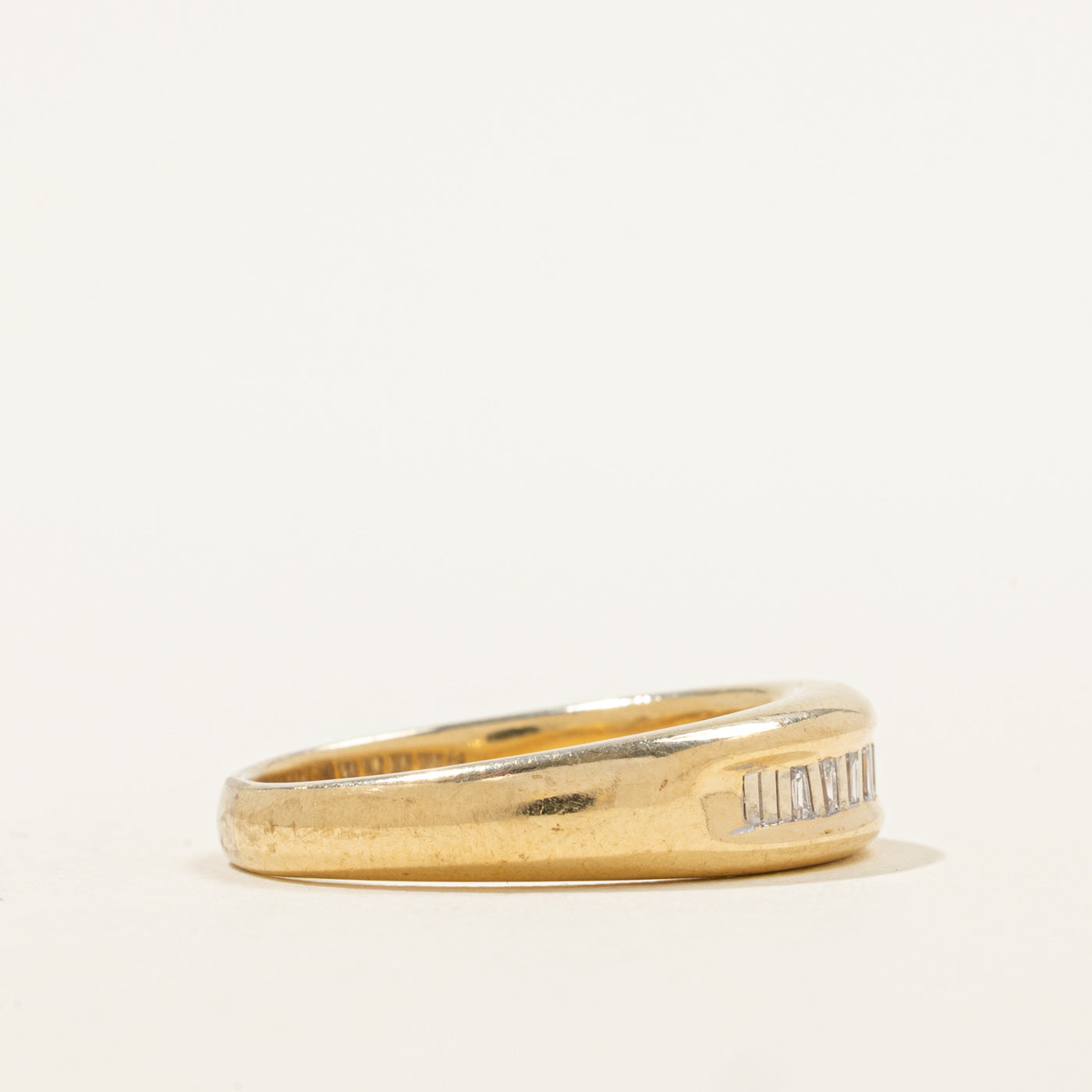 Bague en diamant taille baguette | 0,11 ct | Taille 8,75 |