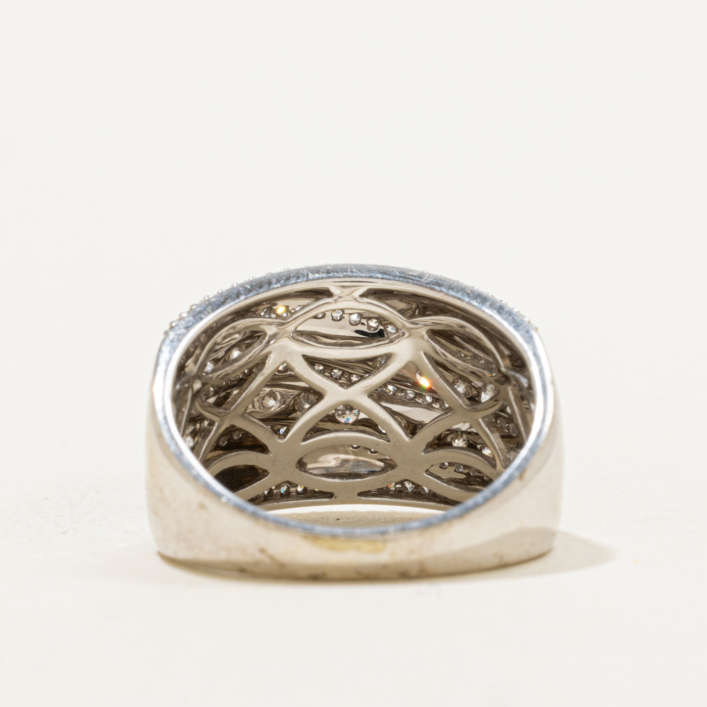 Diamond Swirl Wide Band | 1.00ctw | SZ 7.5 |