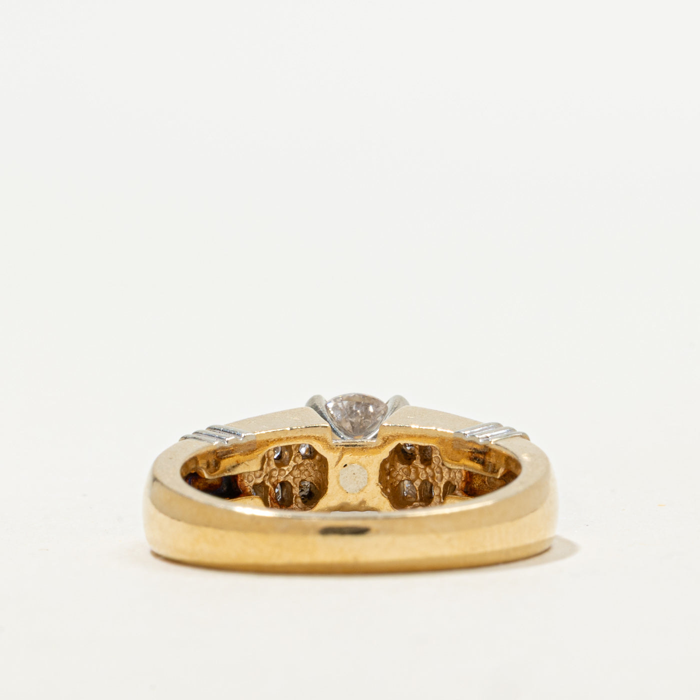 Bague de fiançailles avec diamants d'accent à double canal | 1,26 ct | Taille 6 |