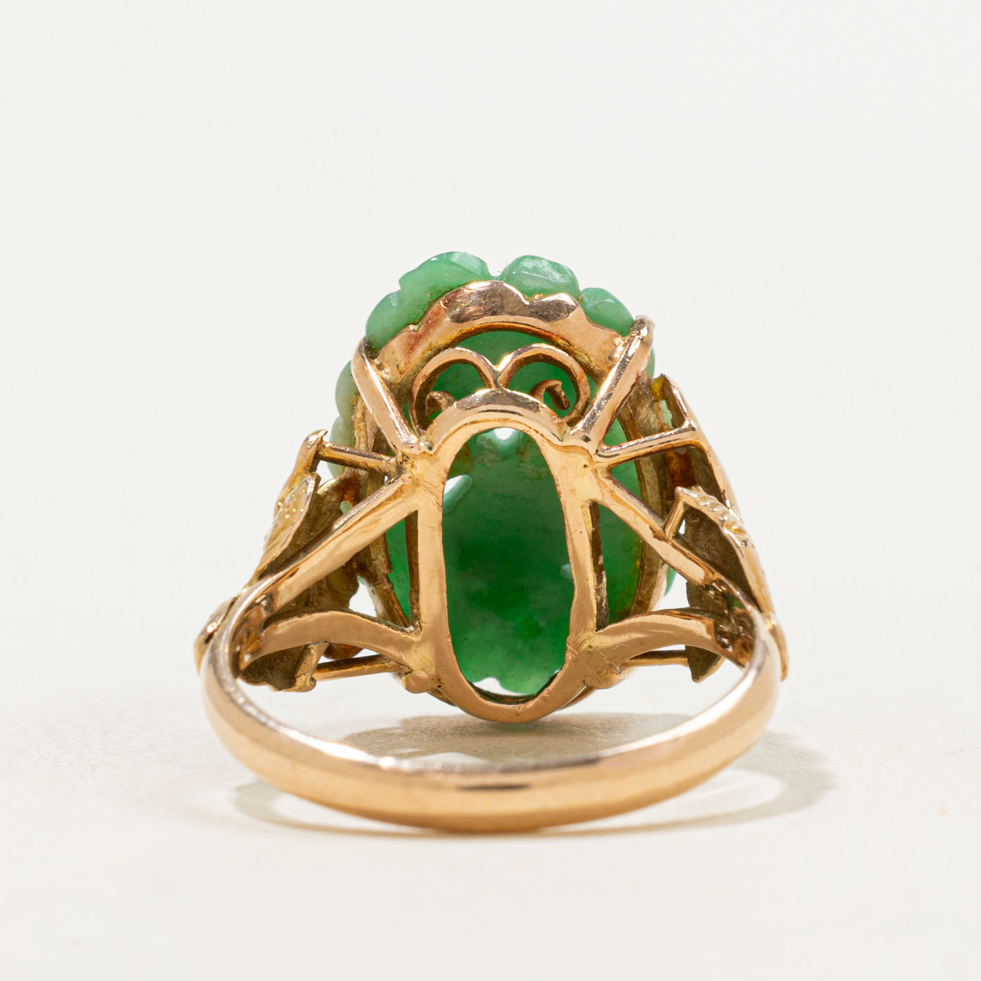 Carved Jadeite Cocktail Ring | 2.90ct | SZ 7.25 |