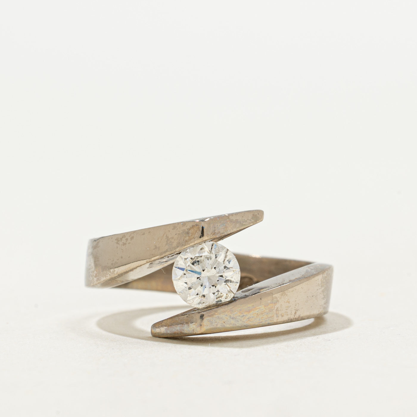 Bypass Solitaire Diamond Ring | 0.52ct | SZ 6 |