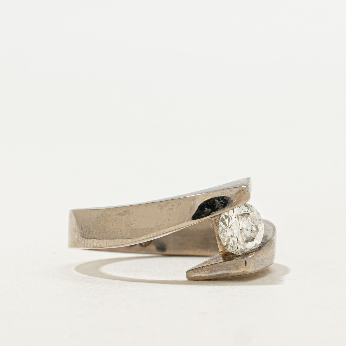 Bypass Solitaire Diamond Ring | 0.52ct | SZ 6 |