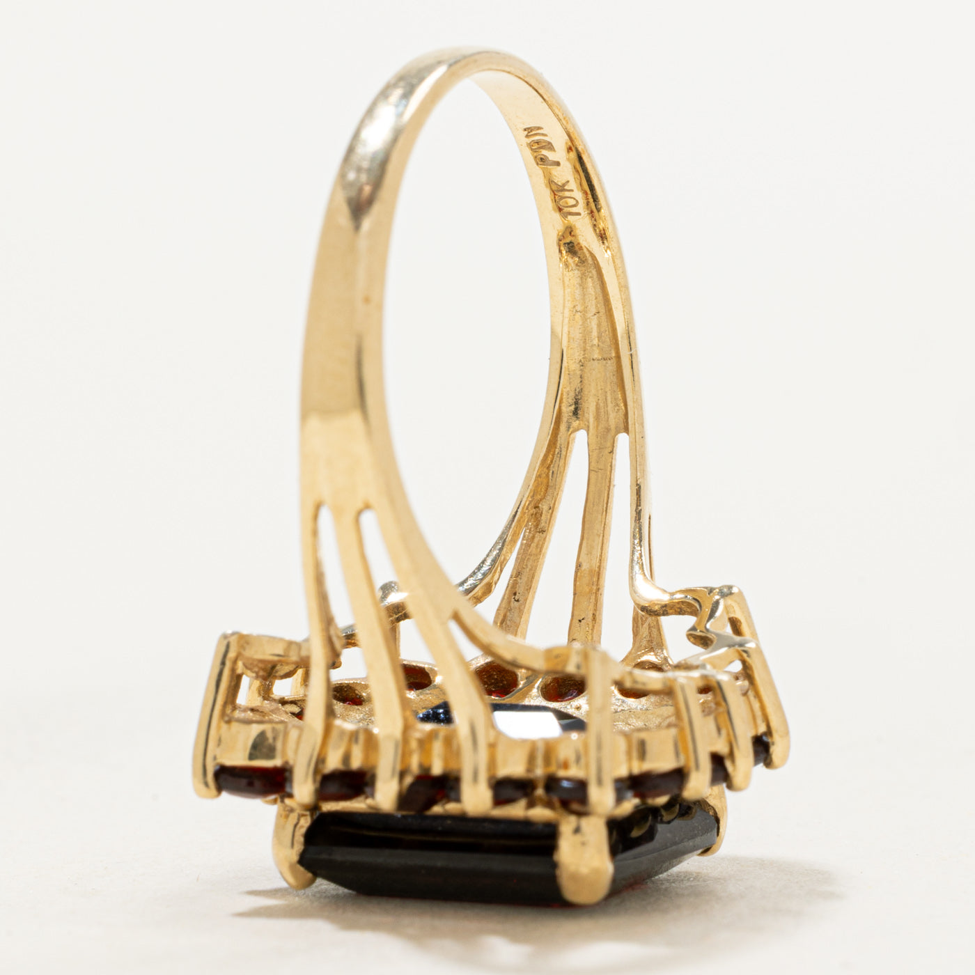Bague cocktail halo de grenat | 8,89 ct | Taille 9 |