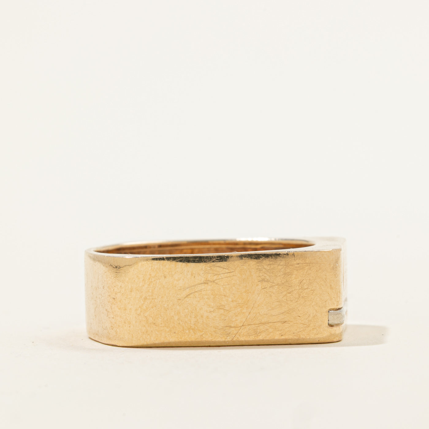 Flush Set Solitaire Diamond Bar Ring | 0.22ct | SZ 11.75 |