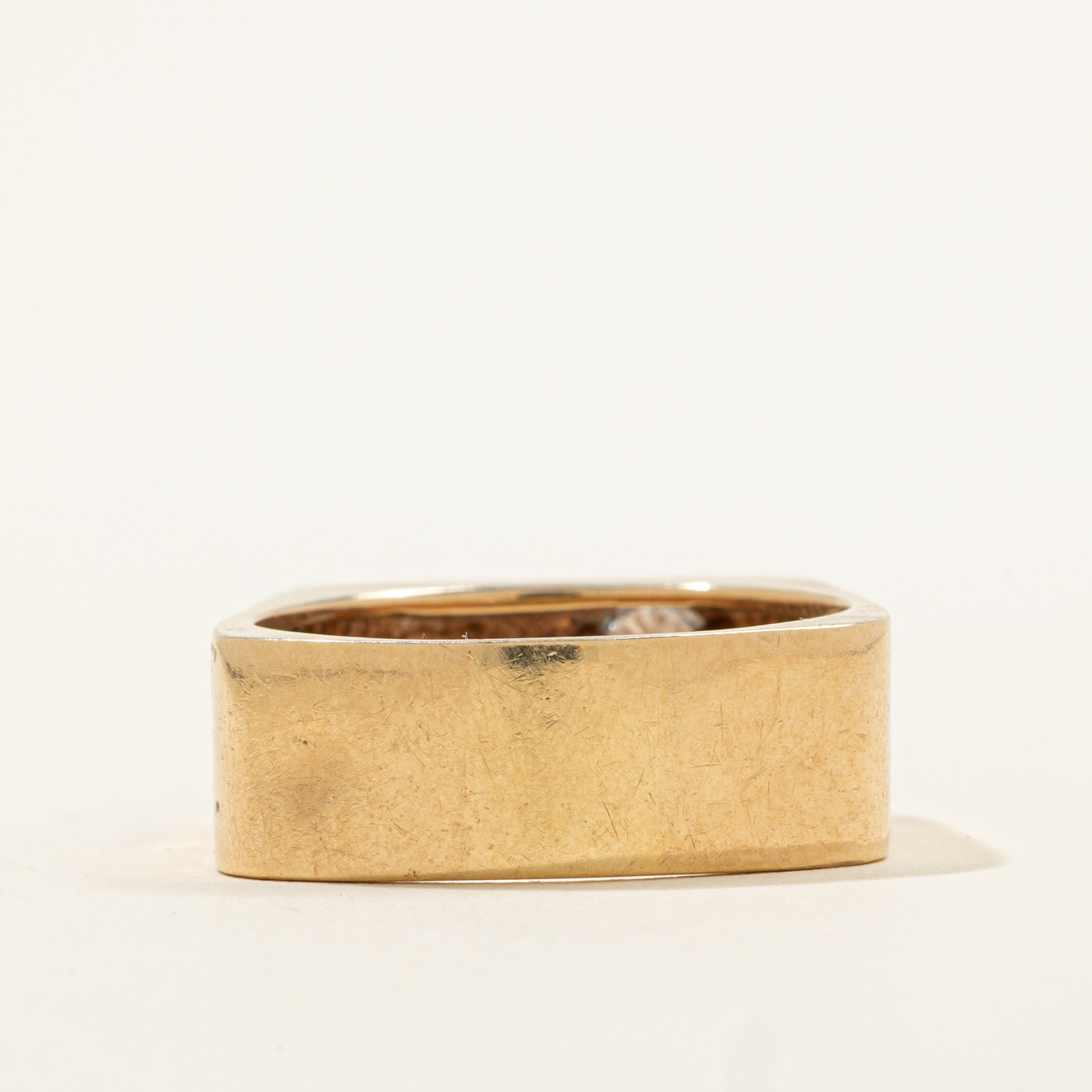 Flush Set Solitaire Diamond Bar Ring | 0.22ct | SZ 11.75 |