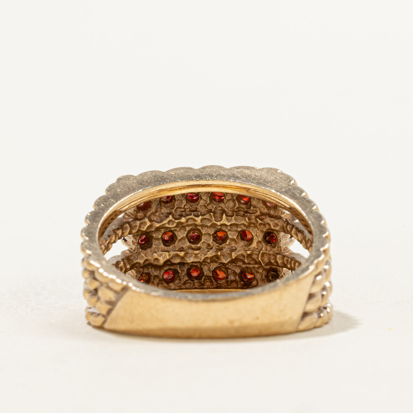 Triple Row Garnet Ring | 0.55ctw | SZ 6.25 |