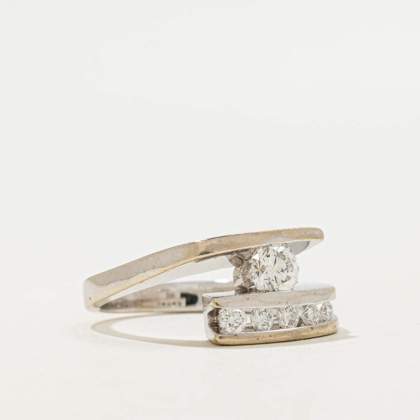 Polar Ice Canadian Diamond Bypass Ring | 0.77ctw | SZ 7.75 |