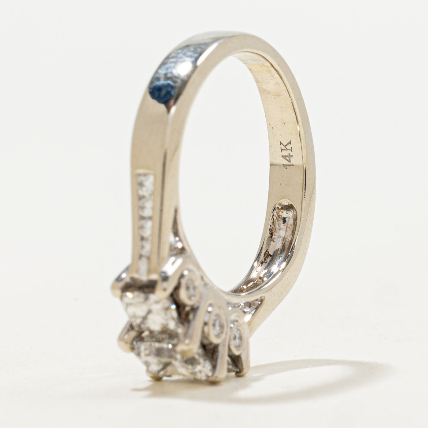 Three Stone Princess Cut Diamond Accent Ring | 1.35ctw | SZ 4.75 |