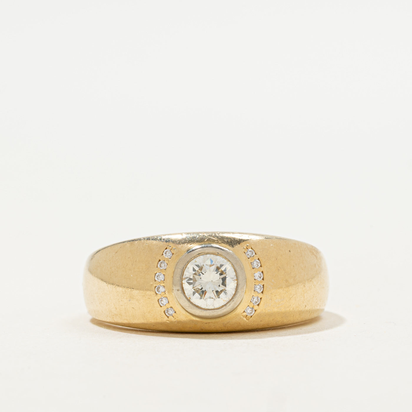 Flush Set Diamond Dome Ring | 0.74ctw | SZ 10.5 |