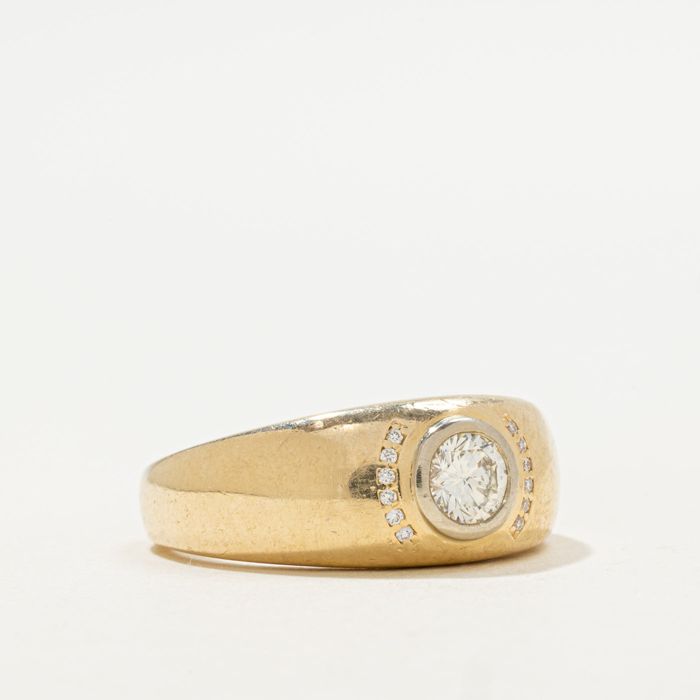 Flush Set Diamond Dome Ring | 0.74ctw | SZ 10.5 |