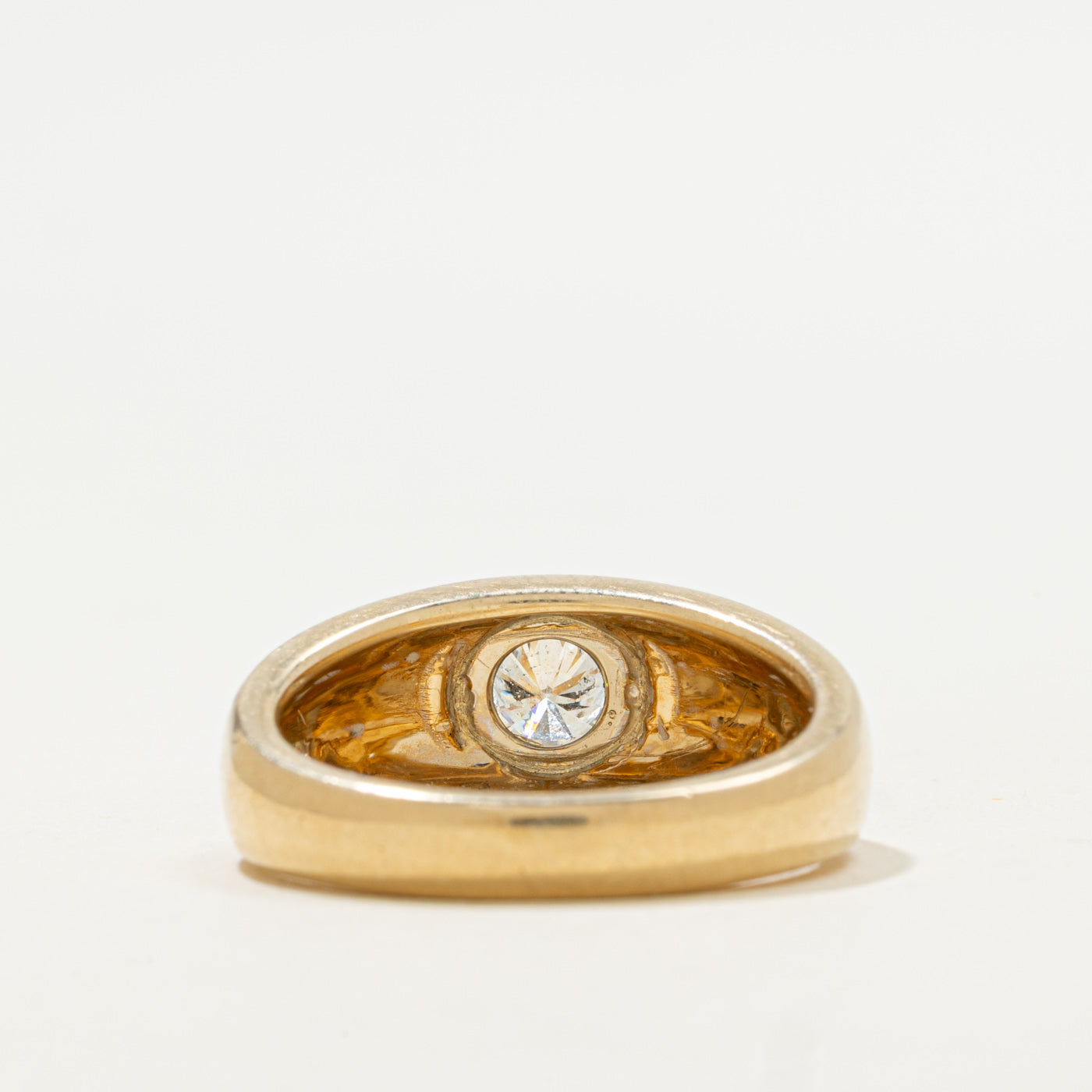 Bezel Set Diamond Dome Ring | 0.74ctw | SZ 10.5 |