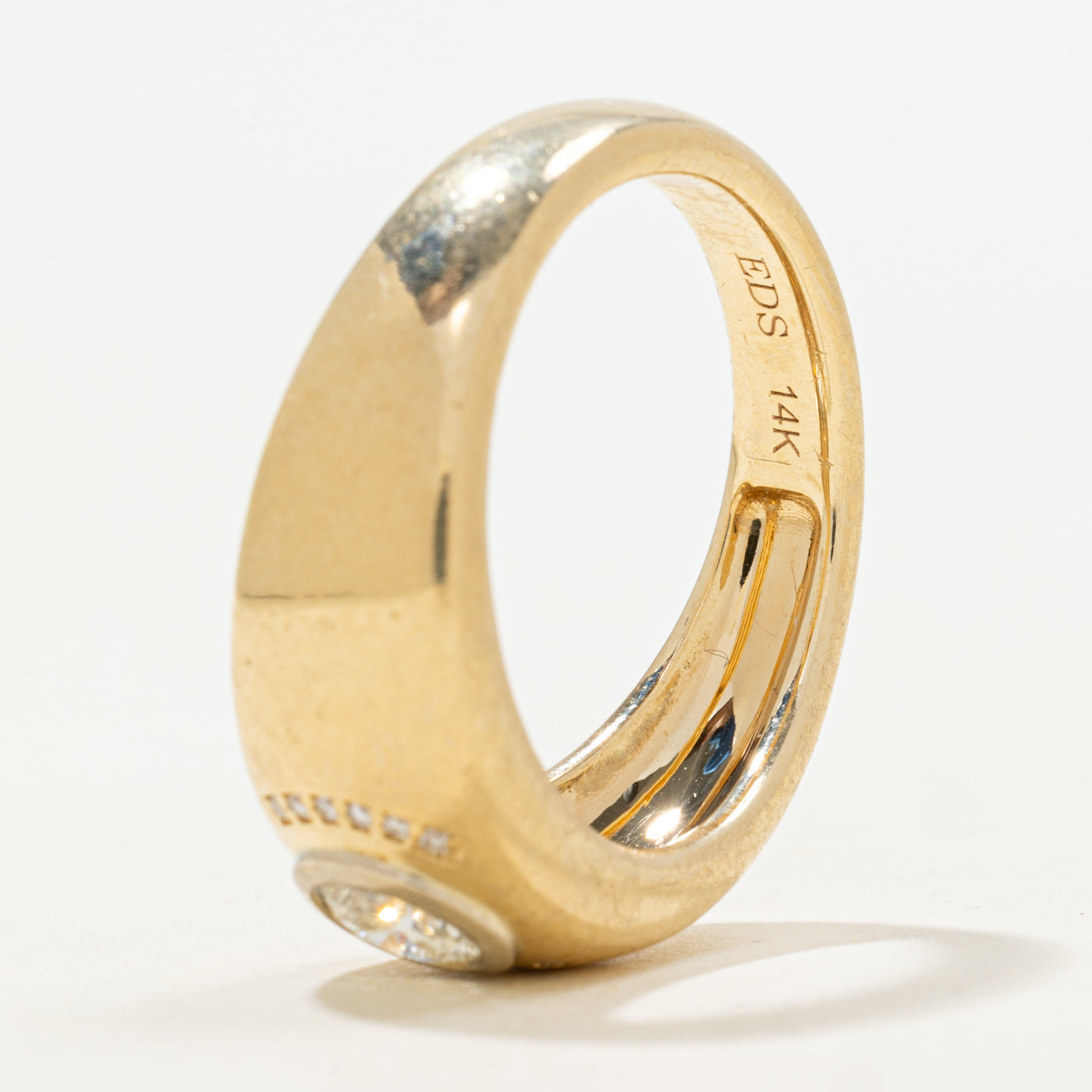 Bezel Set Diamond Dome Ring | 0.74ctw | SZ 10.5 |