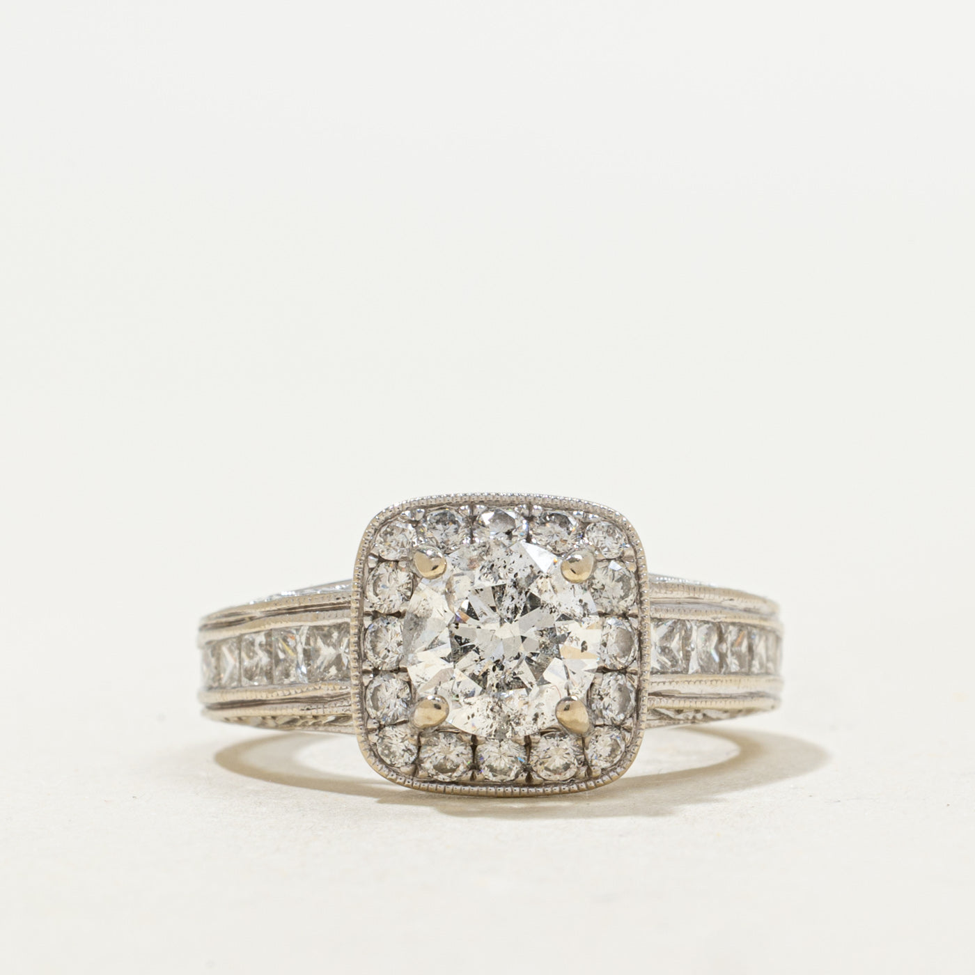 'Gabriel & Co.' Diamond Halo Engagement Ring | 2.00ctw | SZ 5 |