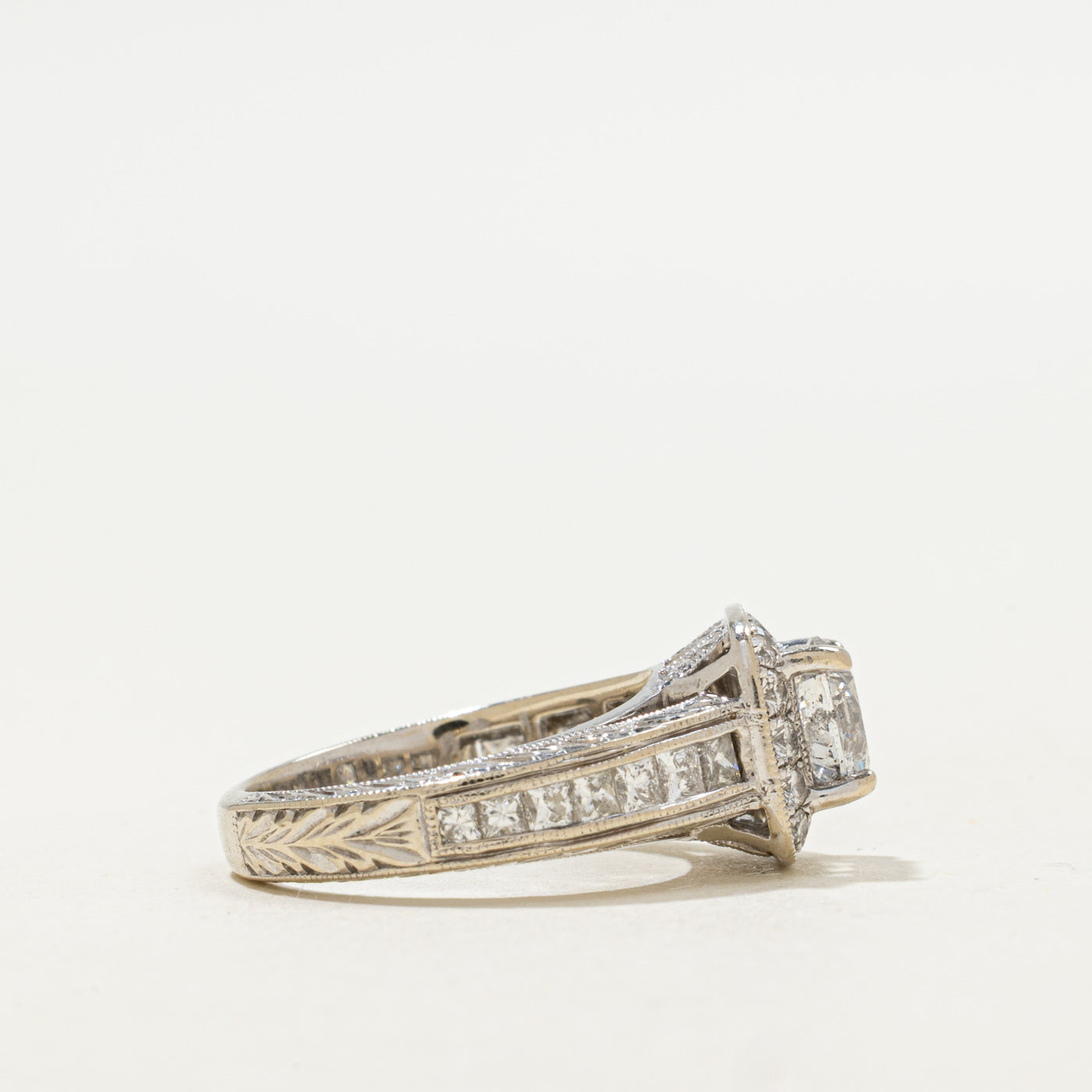 'Gabriel & Co.' Diamond Halo Engagement Ring | 2.00ctw | SZ 5 |