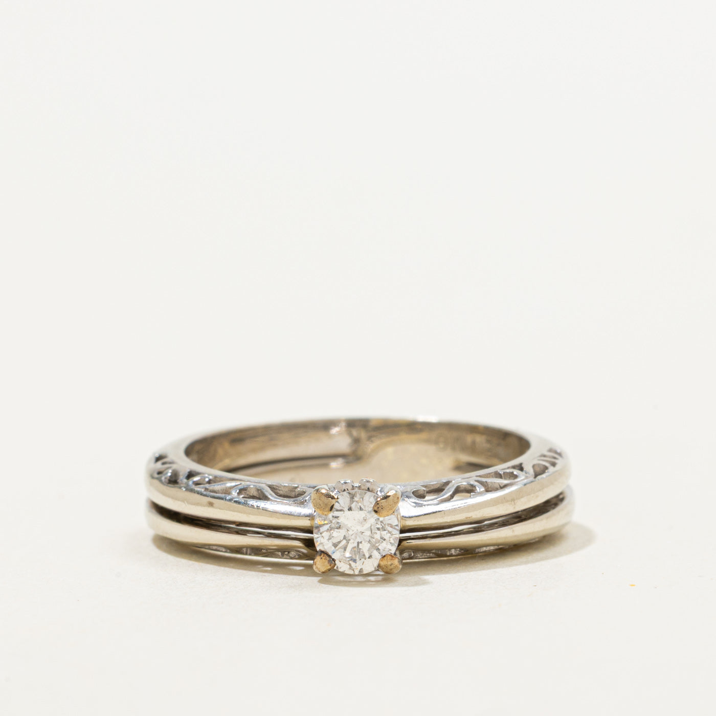 Soldered Diamond Wedding Set | 0.22ct | SZ 6.25 |