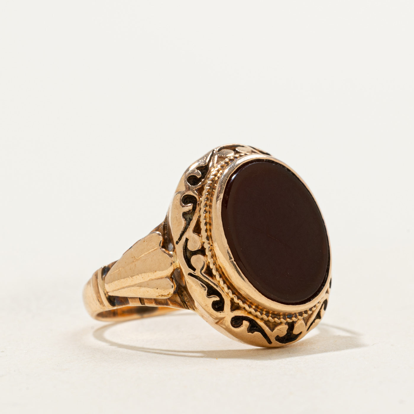Vintage Hungarian Carnelian Cocktail Ring | 1.15ct | SZ 4.75 |
