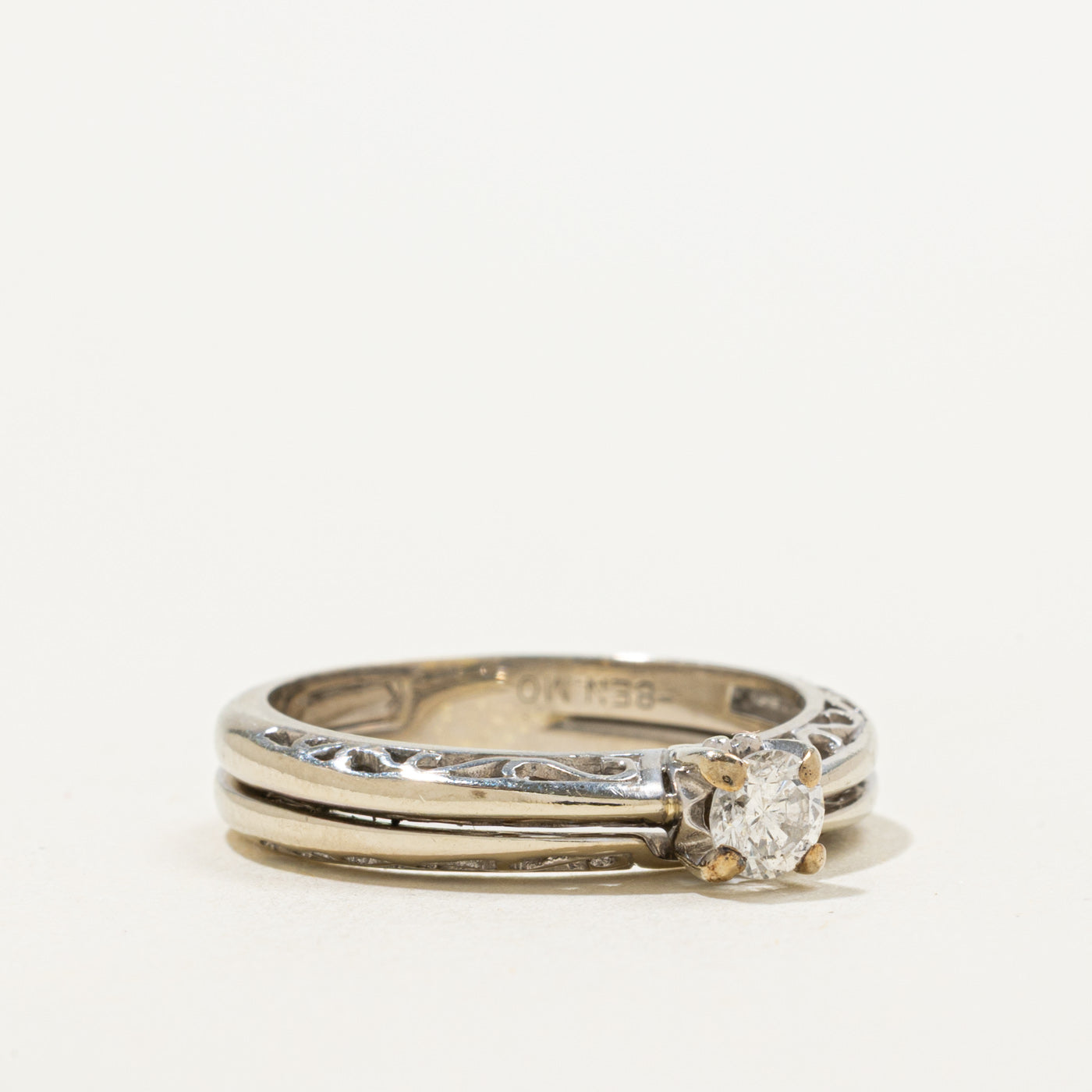 Soldered Diamond Wedding Set | 0.22ct | SZ 6.25 |