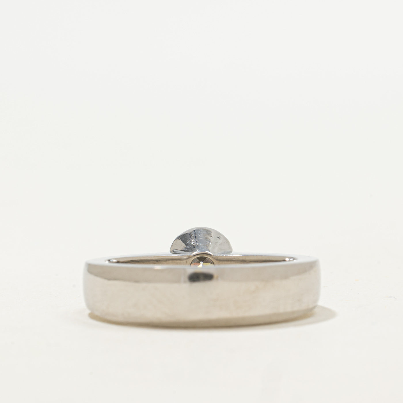 Platinum Bezel Set Canadian Diamond Engagement Ring | 0.70ct | SZ 7 |