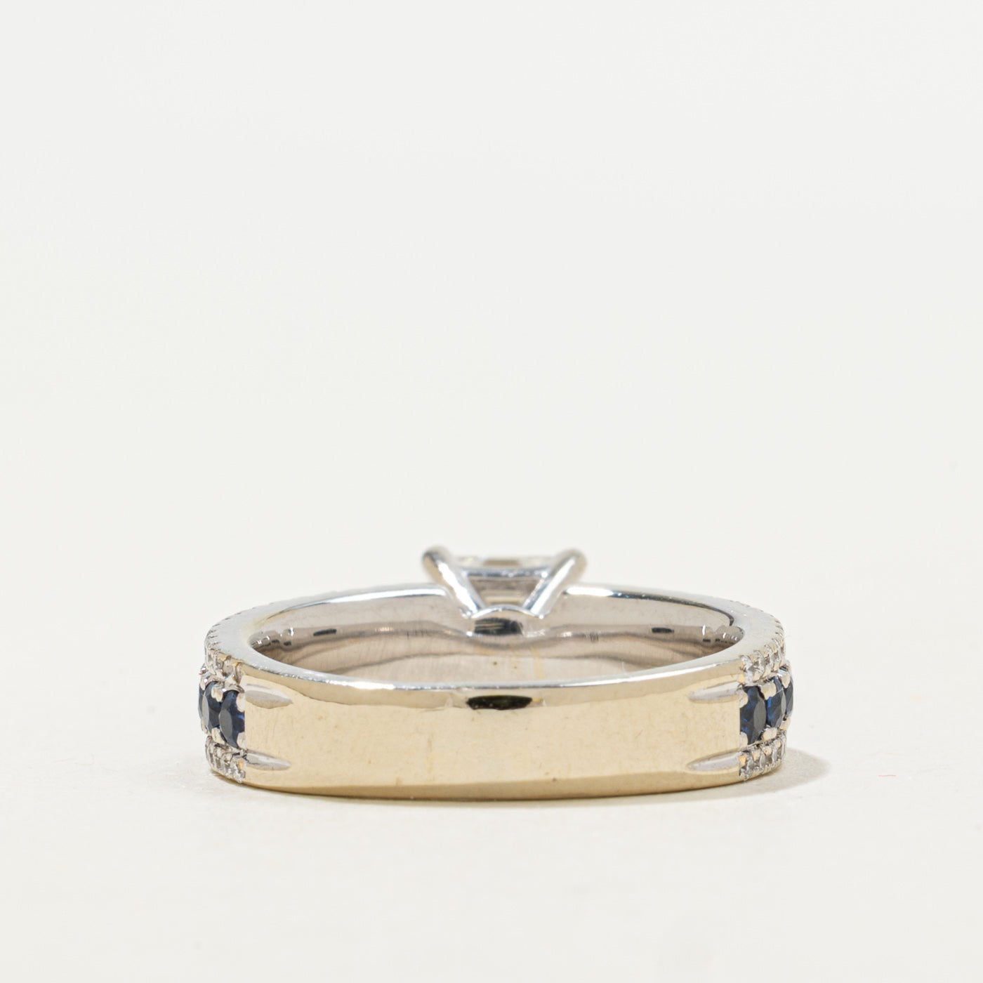 Diamond & Sapphire Engagement Ring | 1.65ctw VS1 F | SZ 6.25 |