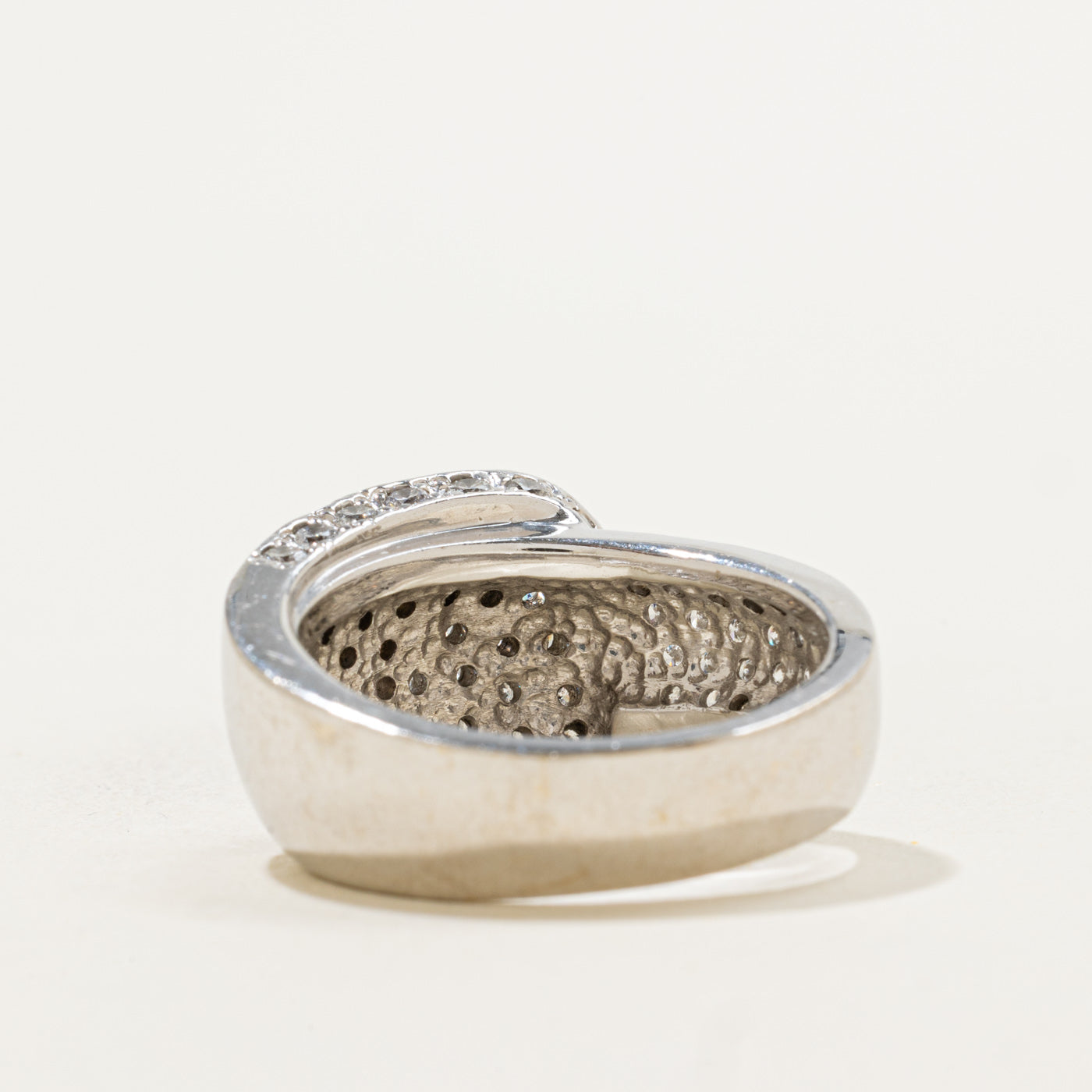Pave Diamond Bypass Ring | 0.78ctw | SZ 8.25 |