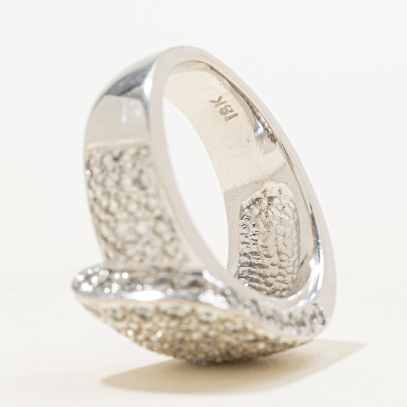 Pave Diamond Bypass Ring | 0.78ctw | SZ 8.25 |