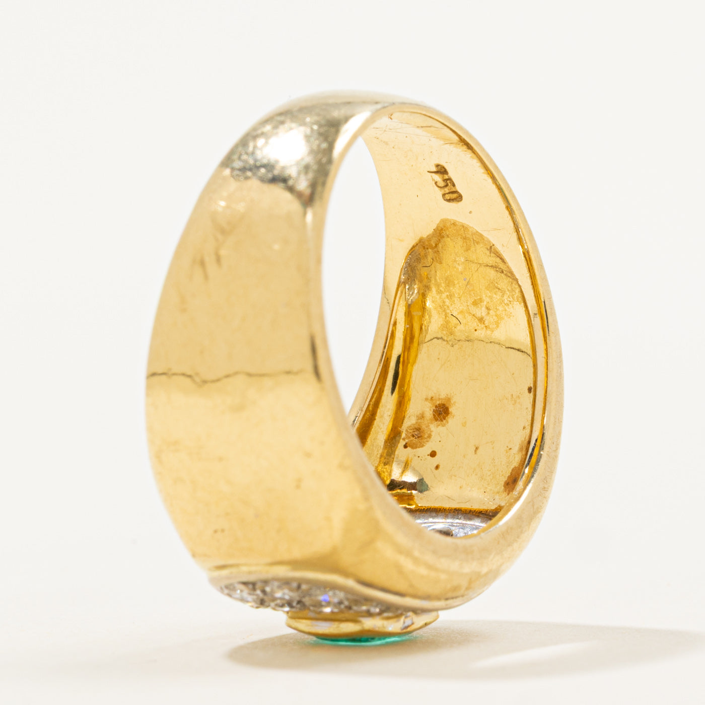 Emerald and Diamond Ring | 0.50ct Emerald, 0.50ctw Diamonds | SZ 7.5