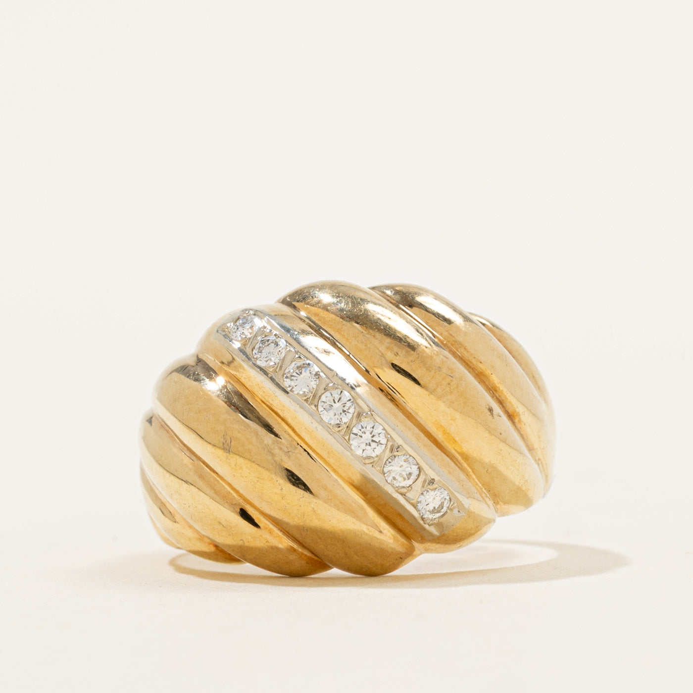 Diamond Croissant Ring | 0.14ctw | SZ 6.25 |