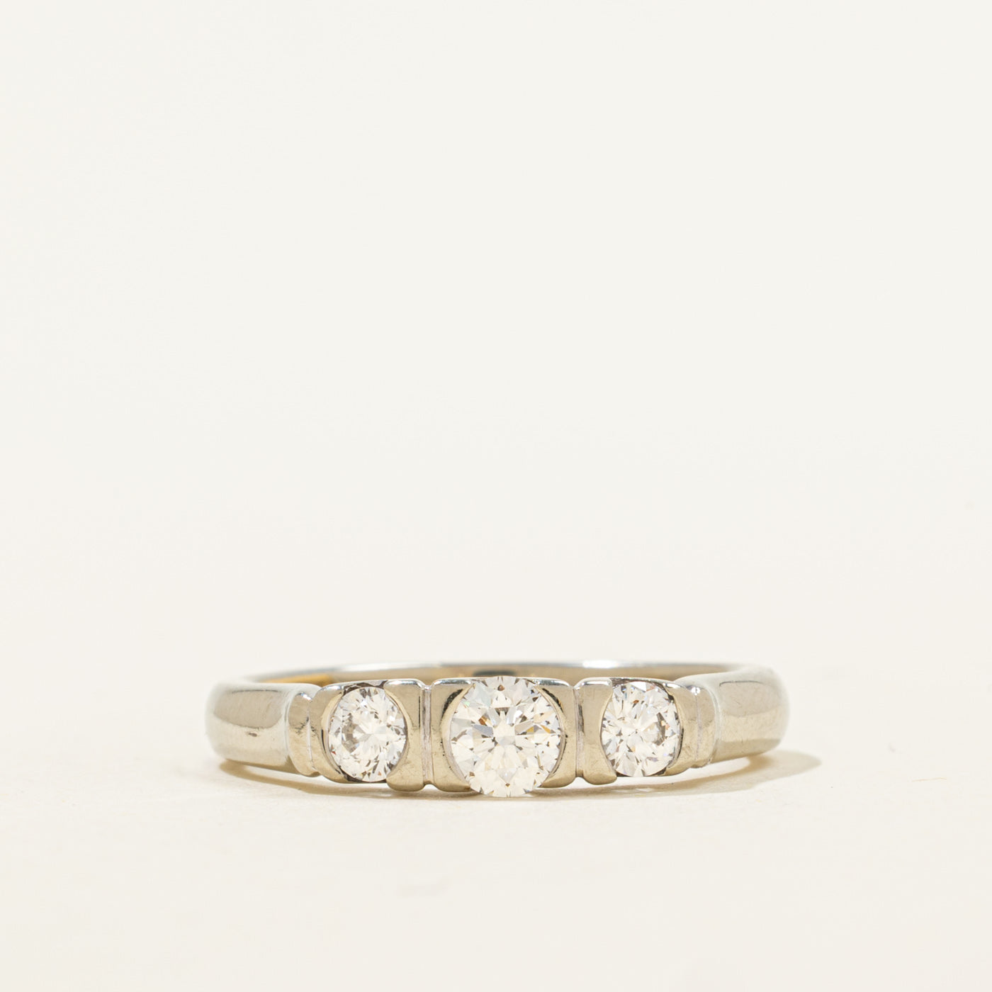 Bague de fiançailles trois diamants | 0,52 ct | Taille 7 |