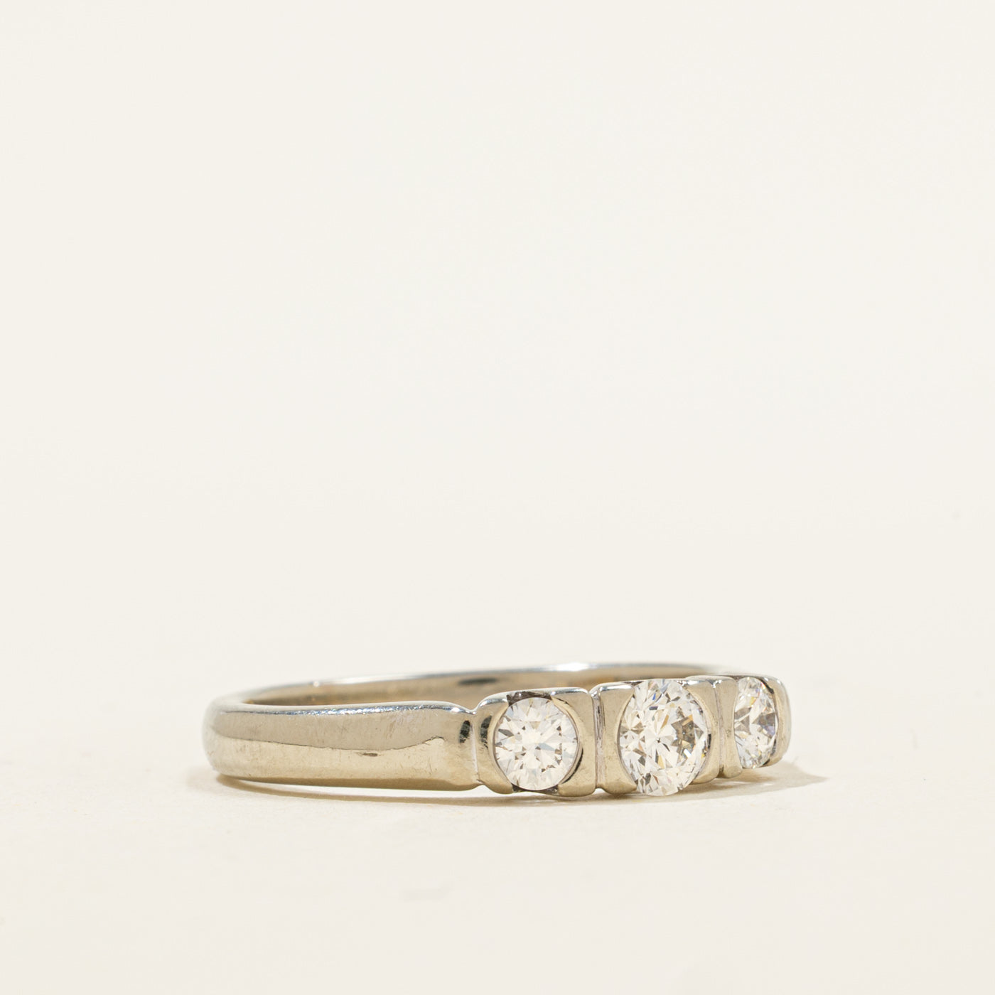 Bague de fiançailles trois diamants | 0,52 ct | Taille 7 |