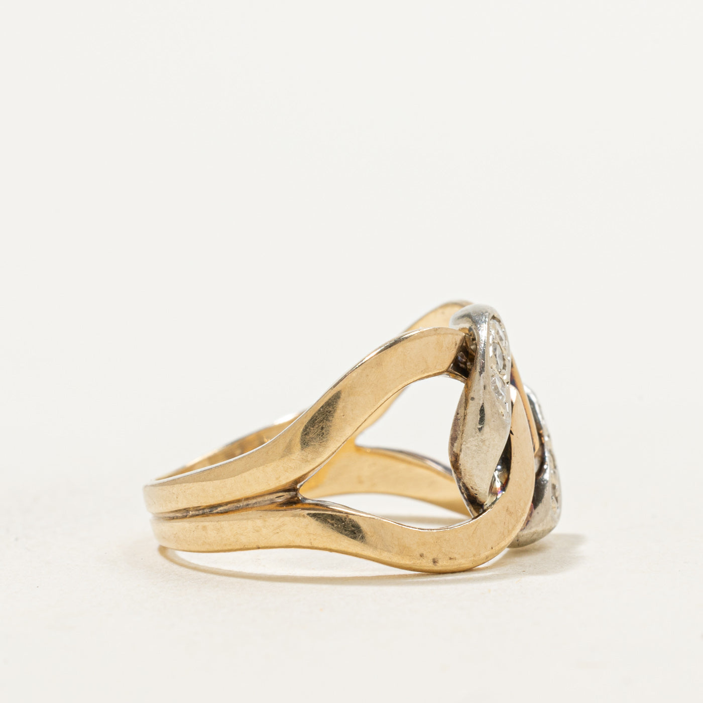 Bague à maillons gourmette en diamants | 0,15 ct | Taille 5,75 |