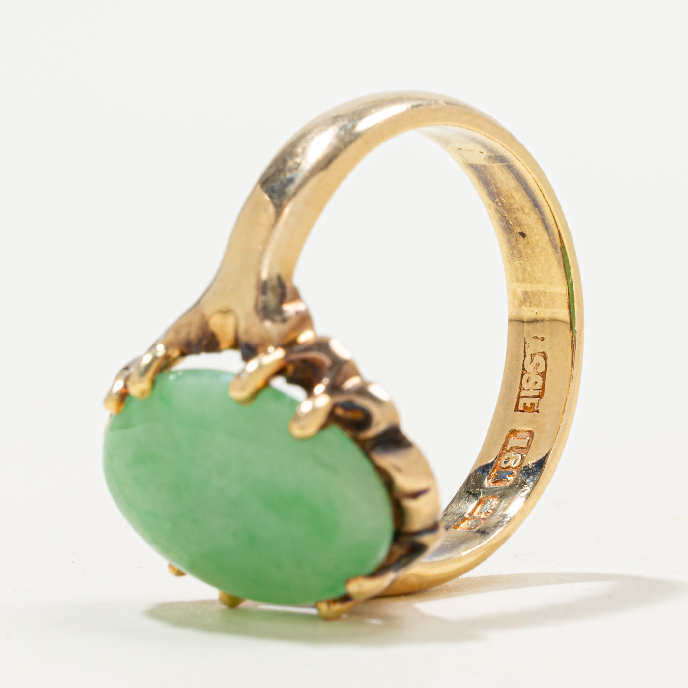 Italian Jadeite Cocktail Ring | 6.50ct | SZ 10.5 |