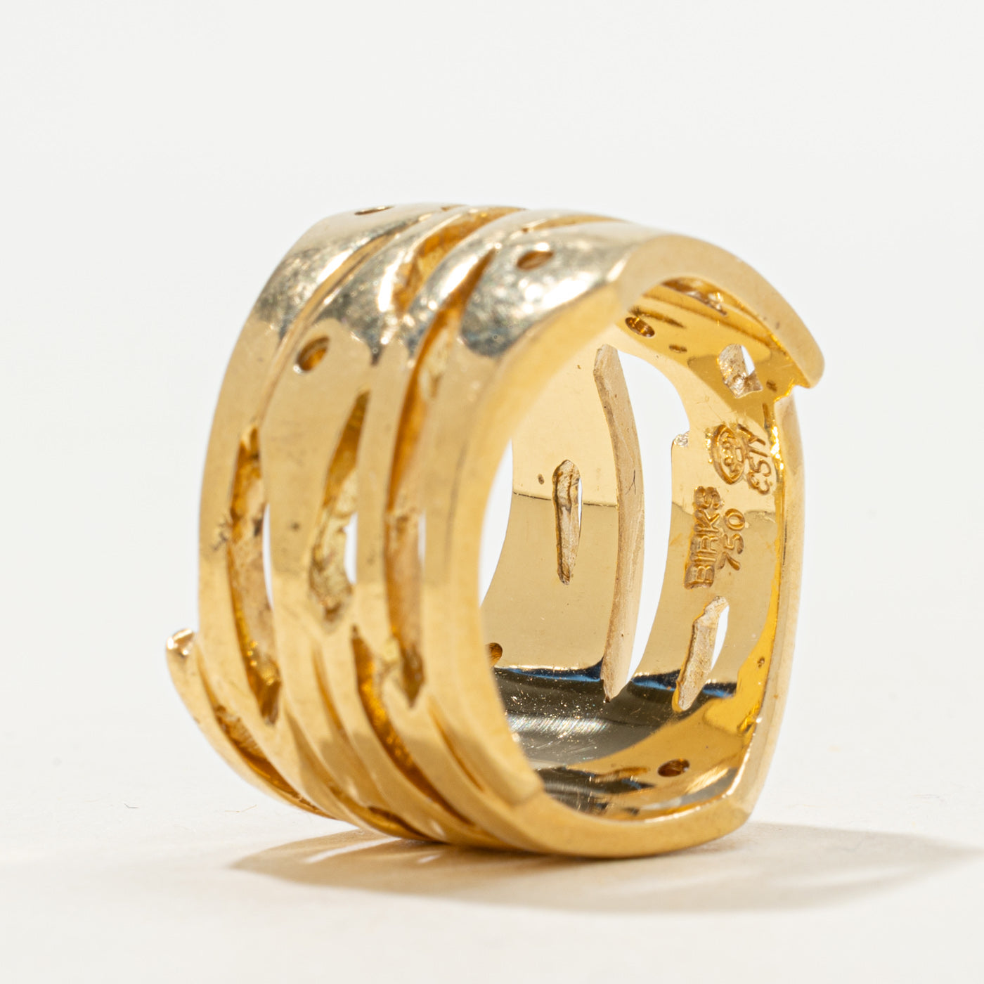 'Birks' Textured Wide Band | SZ 6.75 |