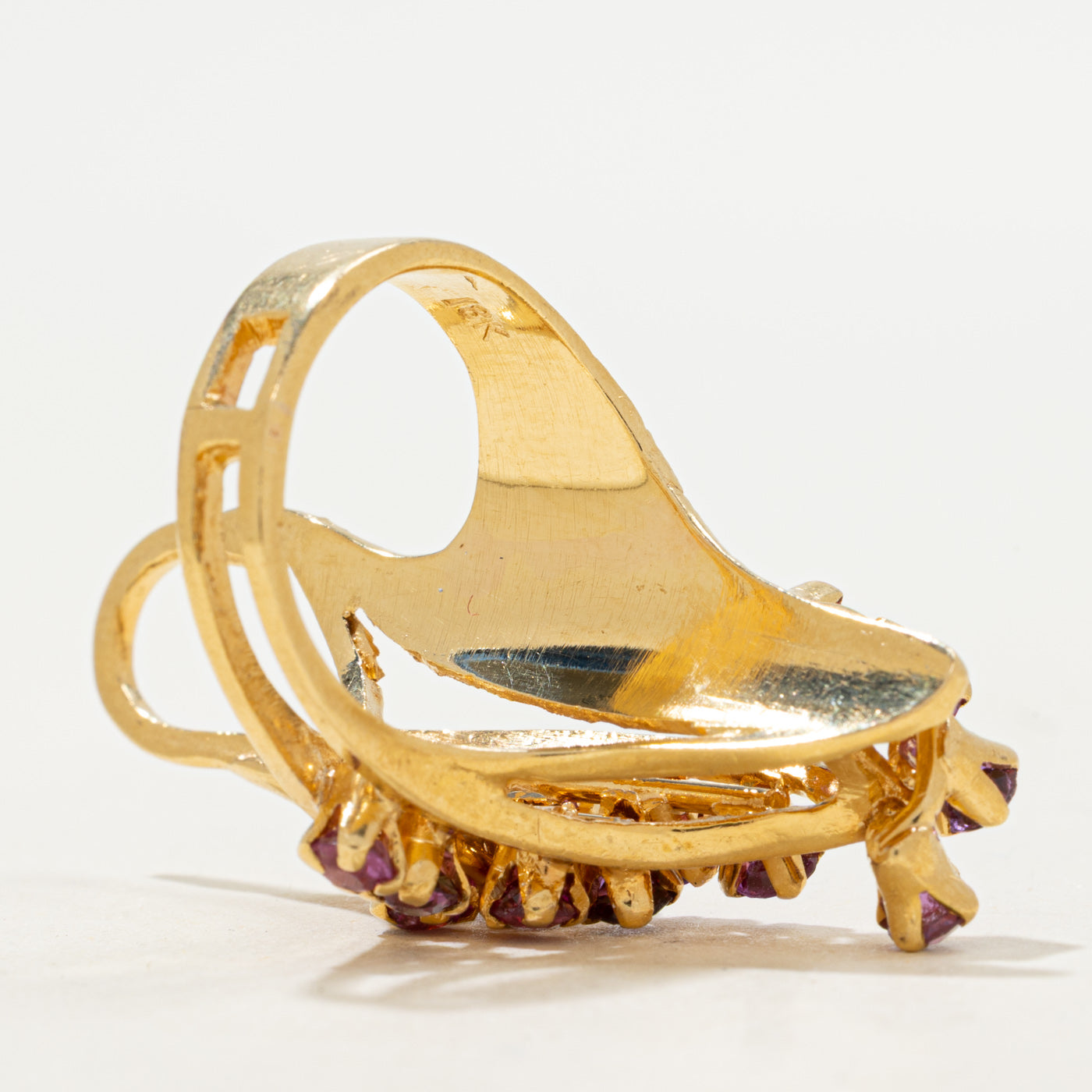 Ruby Cluster Textured Cocktail Ring | 2.00ctw | SZ 5 |