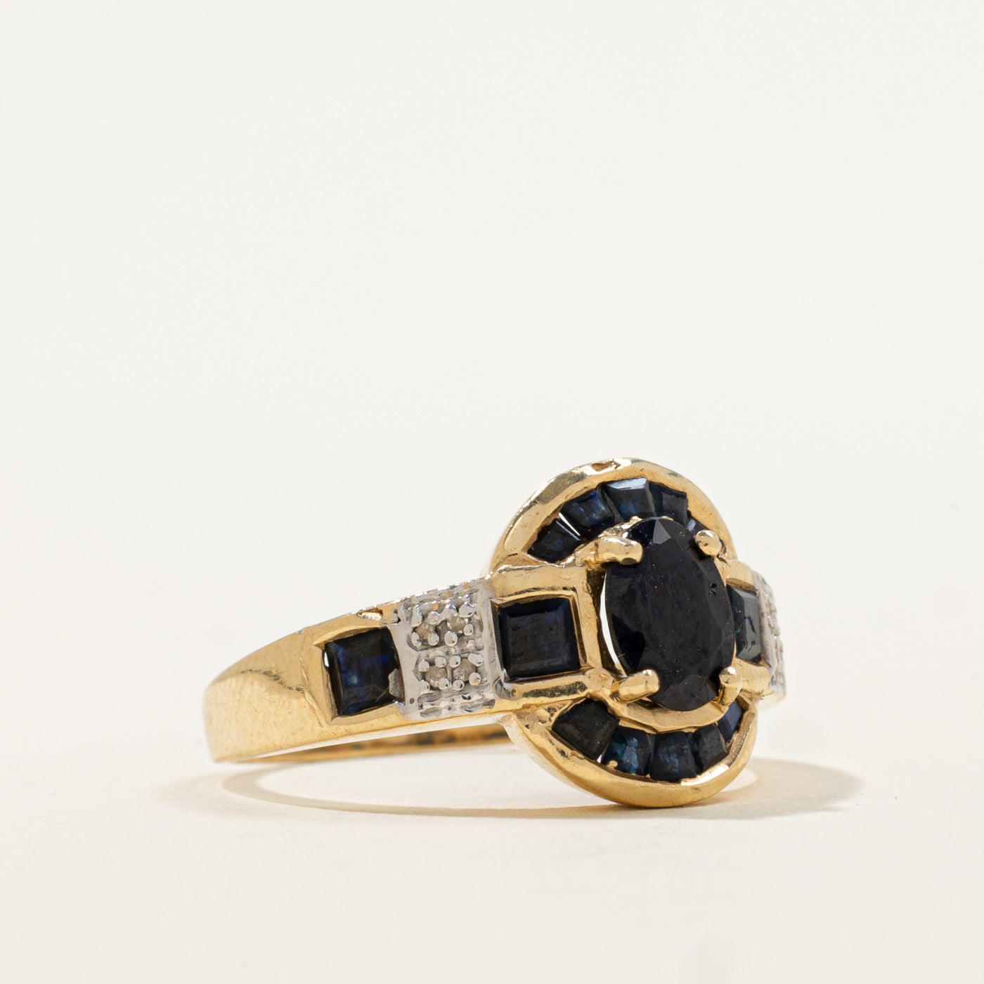 Mixed Cut Sapphire & Diamond Ring | 2.00ctw, 0.02ctw | SZ 8.25 |
