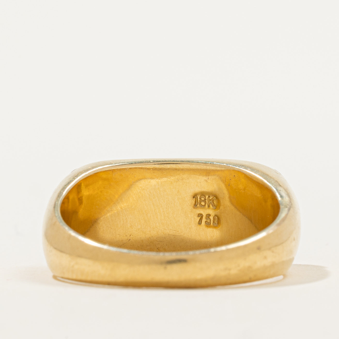 Vintage 18K Gold Lavender Jade Saddle Ring | 4.00ct | SZ 10 |