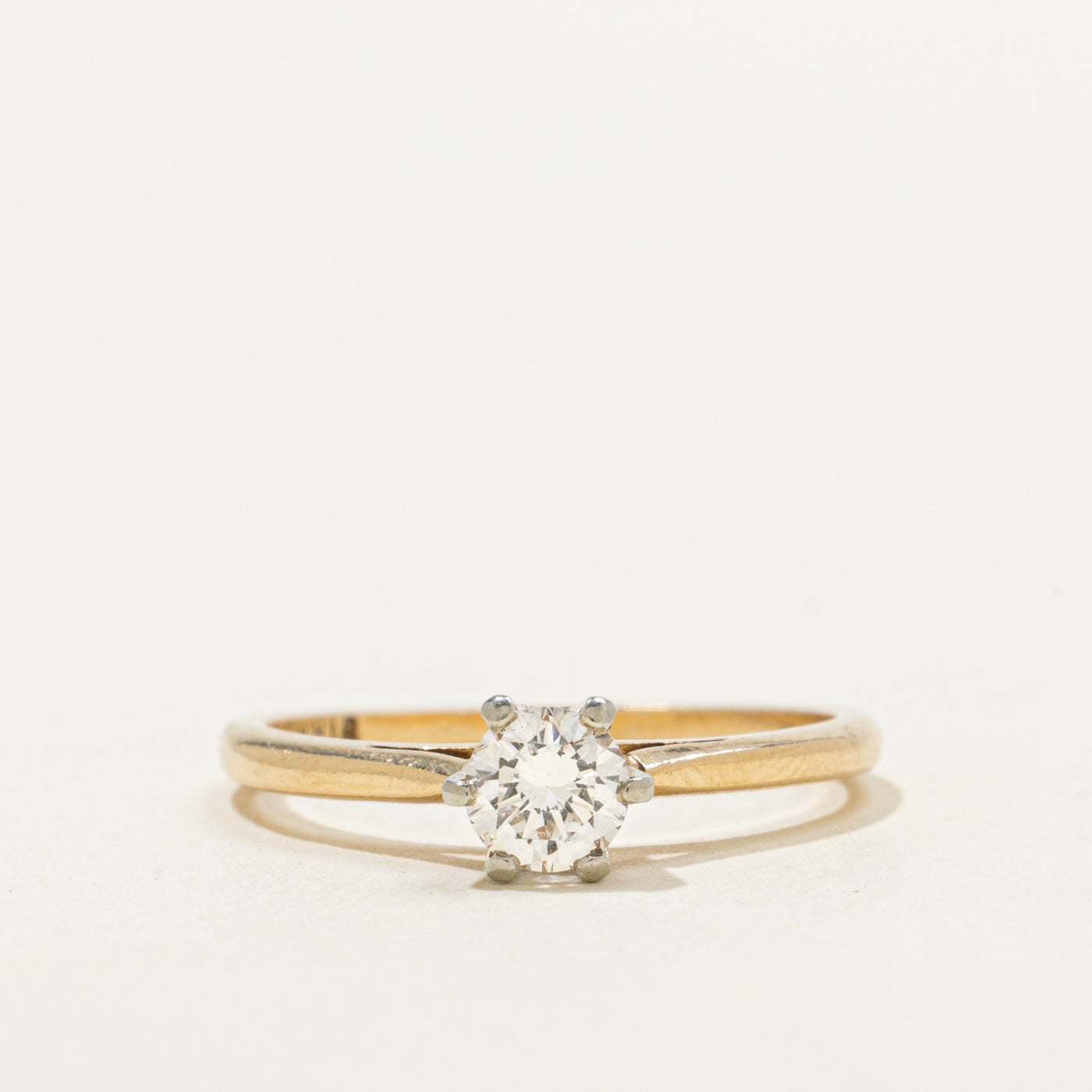 Birks' Six Prong Solitaire Diamond Ring | 0.33ct | SZ 6 |