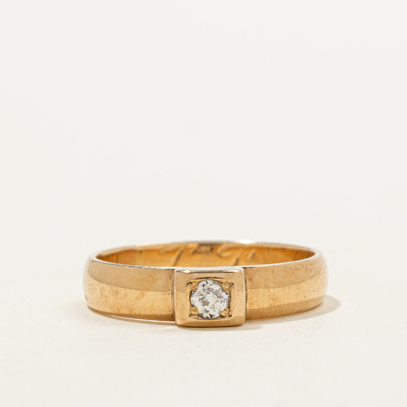 Bague solitaire en diamant Old Mine | 0,11 ct | Taille 7 |