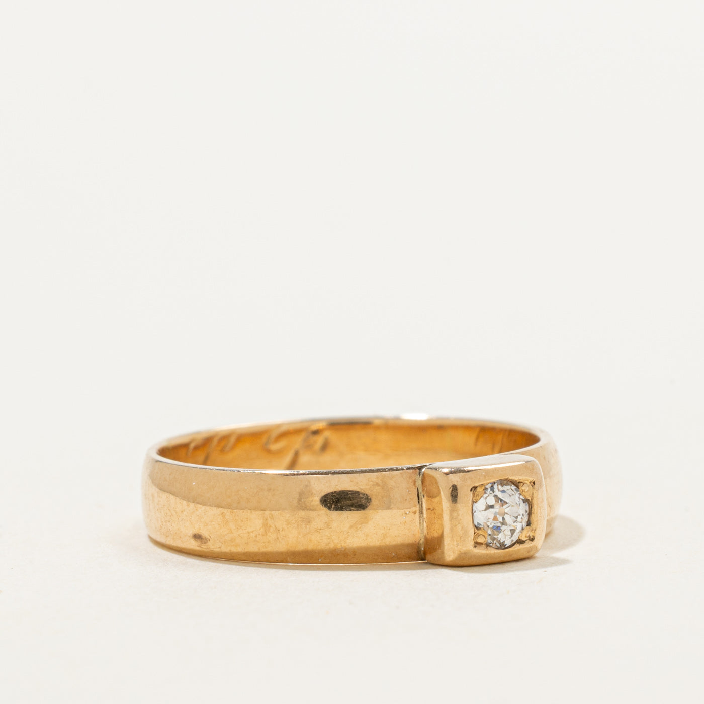 Bague solitaire en diamant Old Mine | 0,11 ct | Taille 7 |