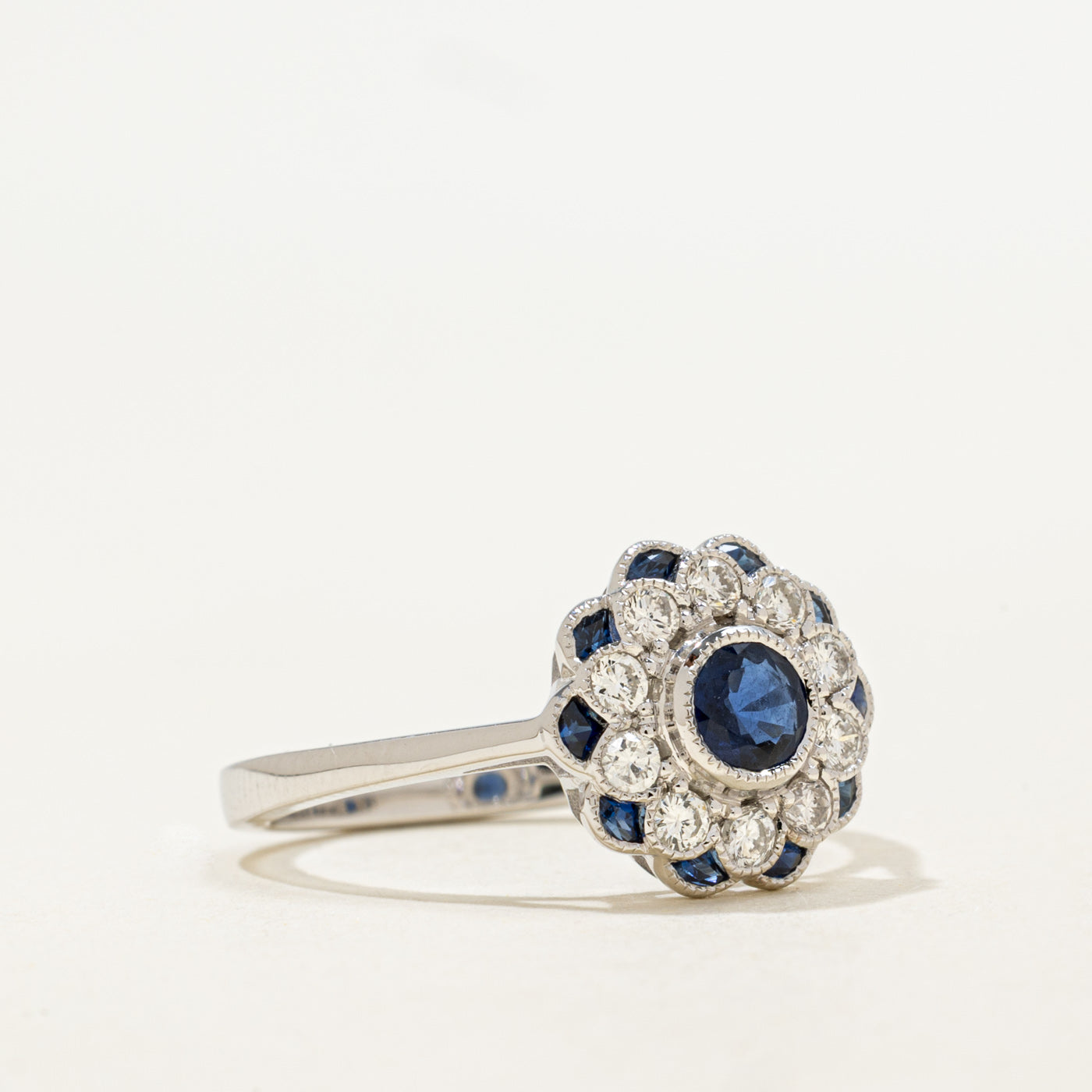 '100 Way' Art Deco Inspired Sapphire & Diamond Ring | 1.04ctw, 0.30ctw | SZ 6.75 |