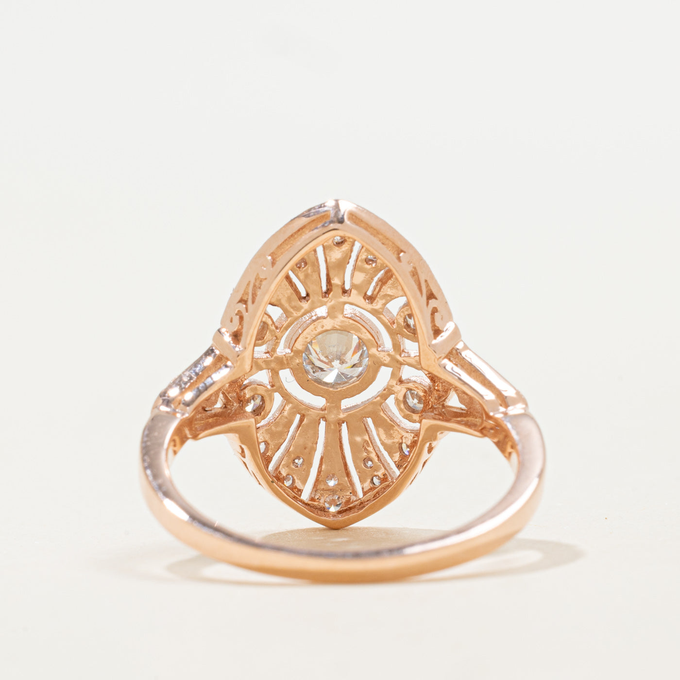 '100 Ways' Art Deco Inspired Rose Gold Diamond Ring | 0.49ctw | SZ 6.75 |