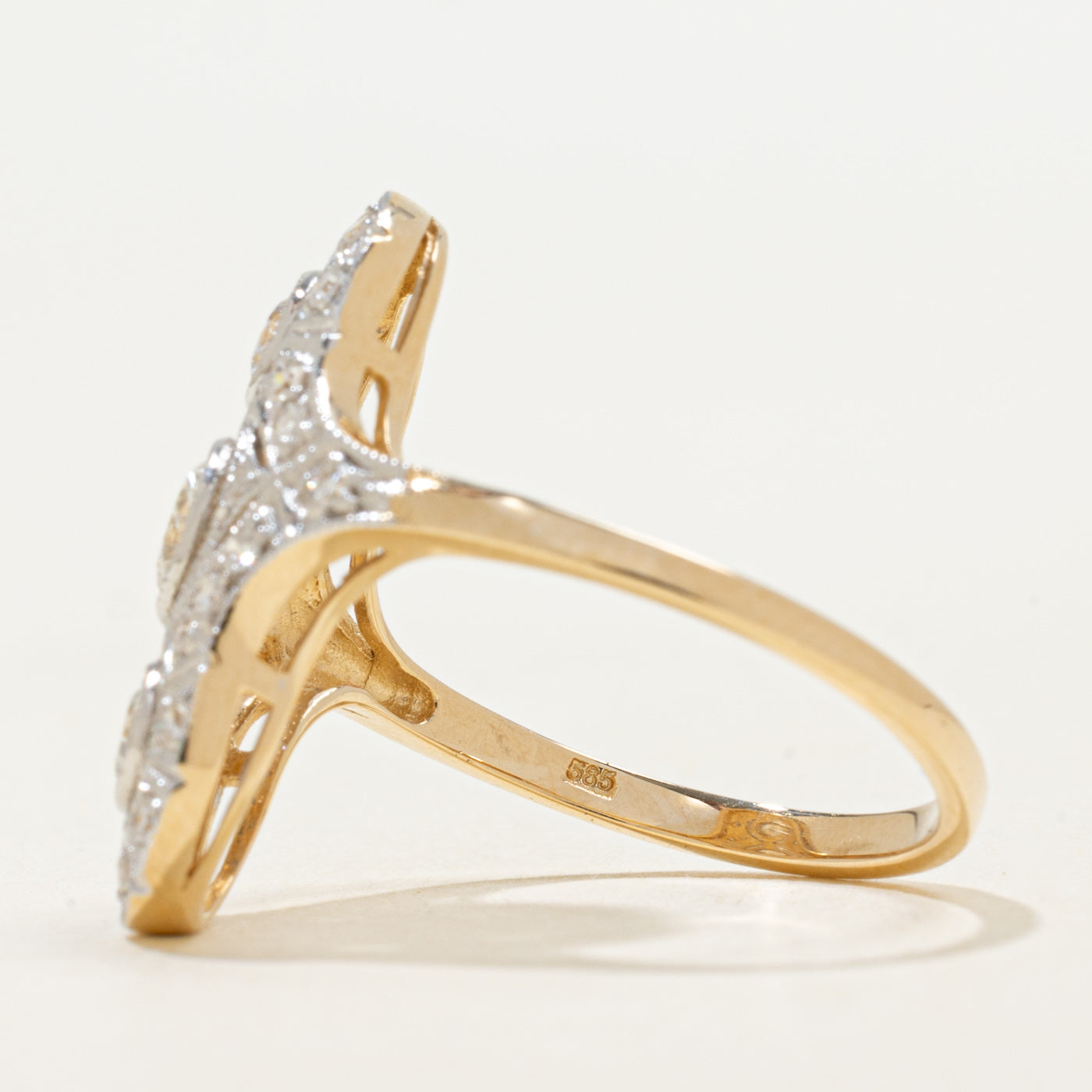 '100 Ways' Art Deco Inspired Diamond Ring | 0.46ctw | SZ 6.75 |