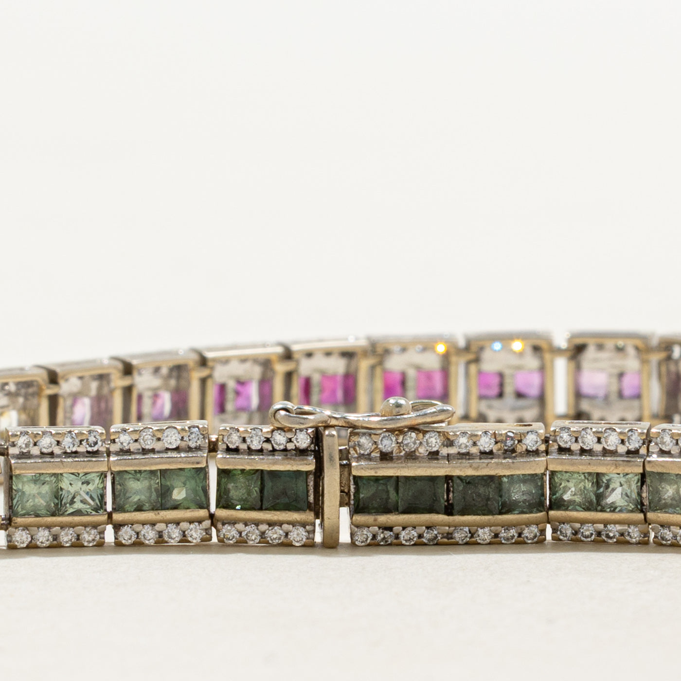 Rainbow Sapphire Gemstone Bracelet | 9.00ctw, 1.28ctw | 7.75" |