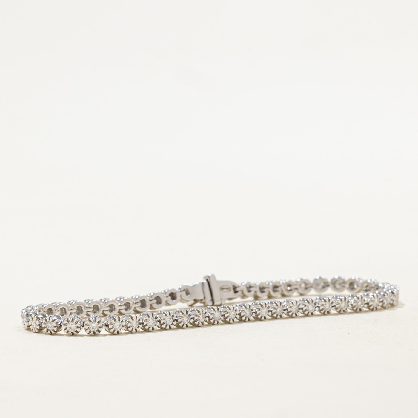 Illusion Set Diamond Tennis Bracelet | 0.76ctw | 7" |