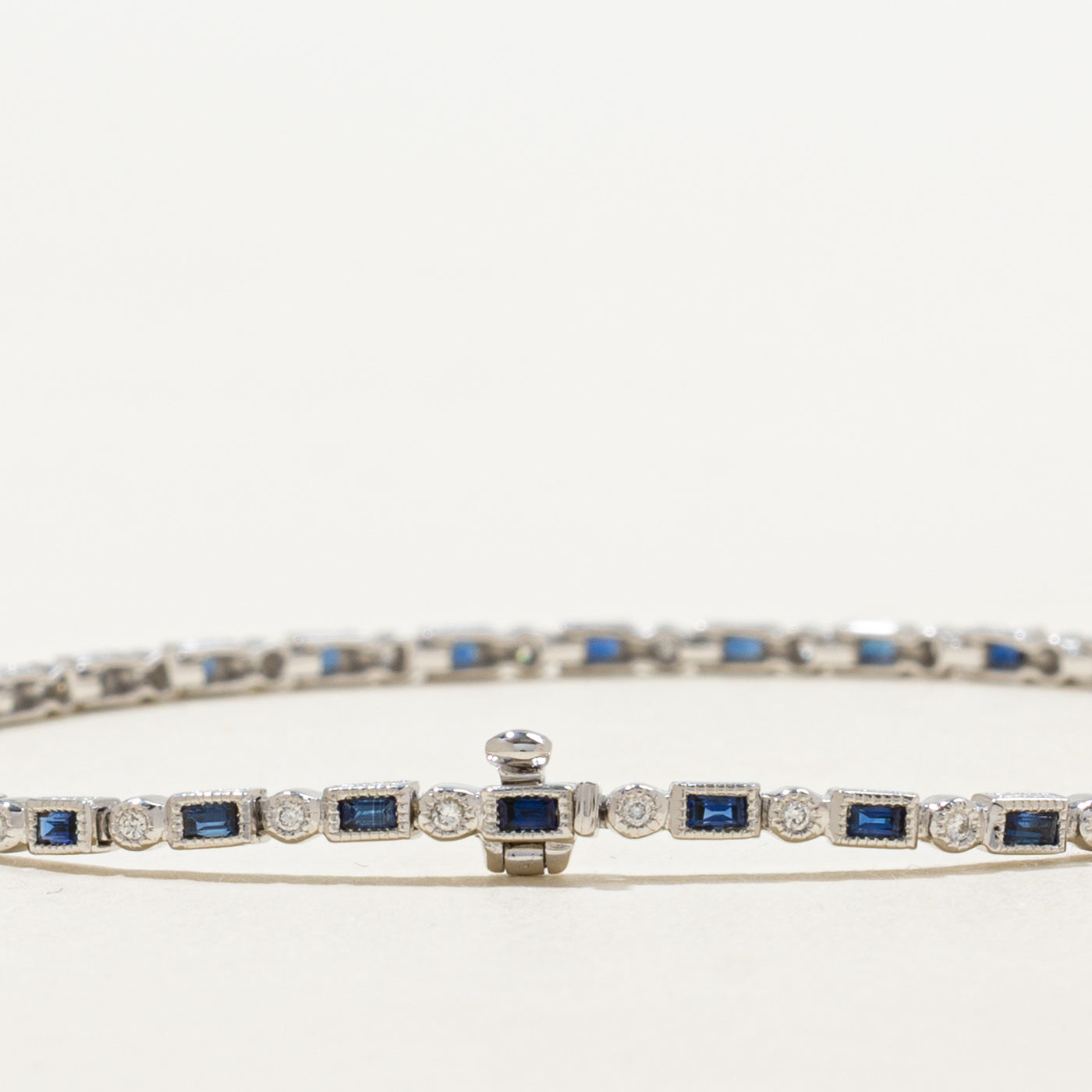 '100 Ways' Art Deco Inspired Sapphire & Diamond Gemstone Bracelet | 0.95ctw, 0.22ctw | 7" |