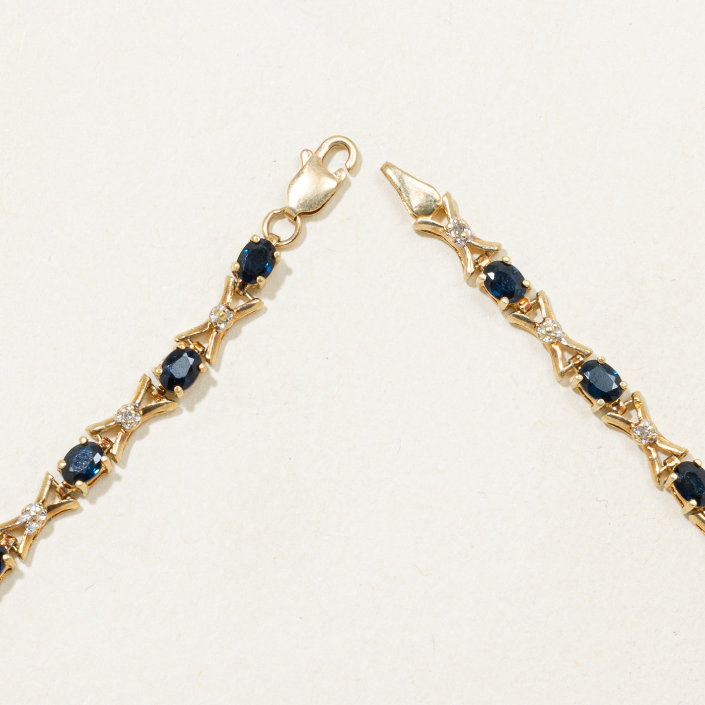 Sapphire & Diamond Gemstone Bracelet | 2.40ctw, 0.04ctw | 7.5" |
