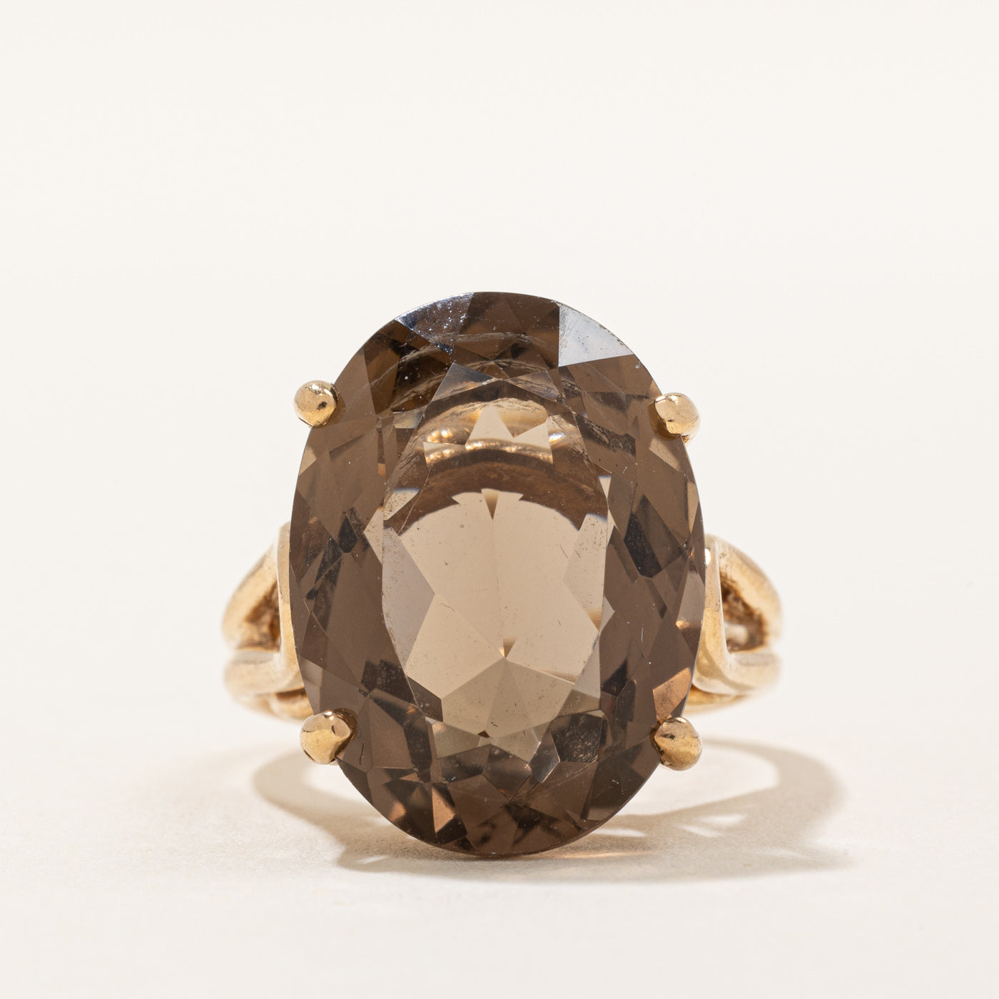 Smokey Quartz Cocktail Ring | 9.50ct | SZ 4.75 |
