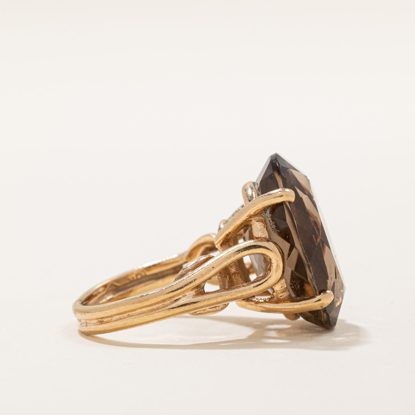 Smokey Quartz Cocktail Ring | 9.50ct | SZ 4.75 |