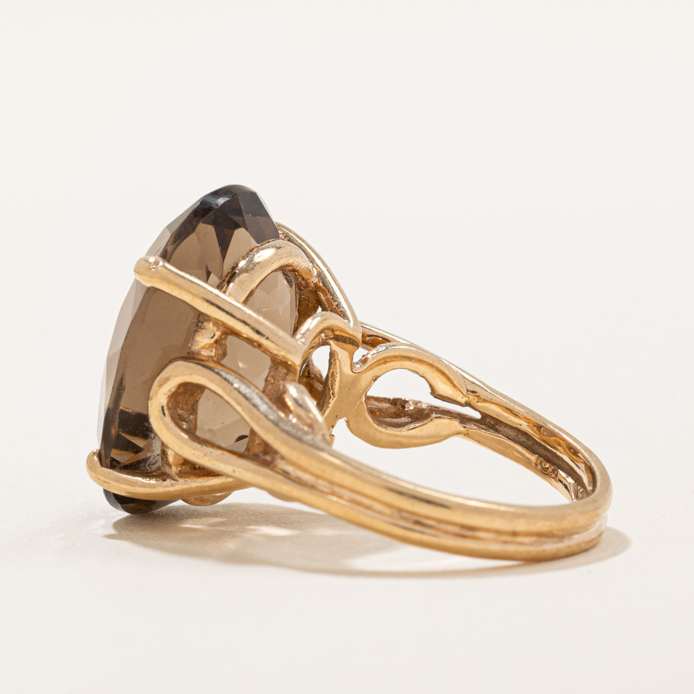 Smokey Quartz Cocktail Ring | 9.50ct | SZ 4.75 |
