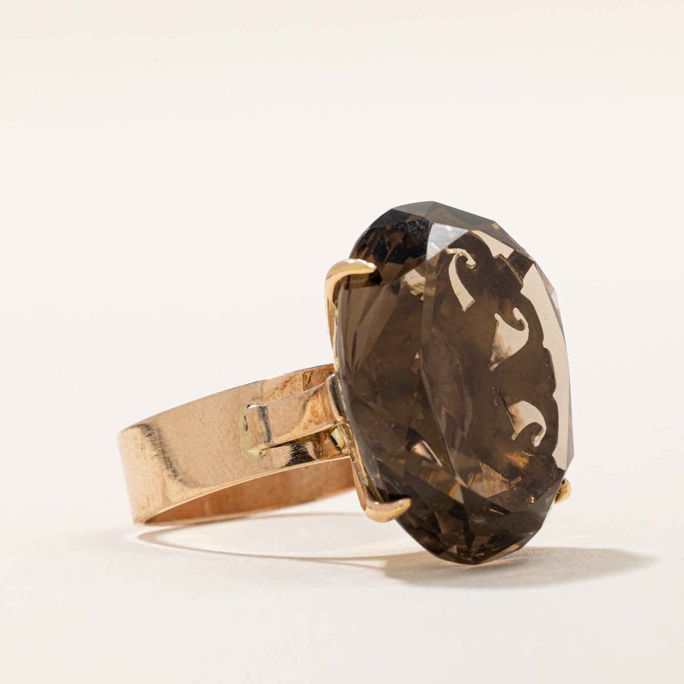 Smokey Quartz Cocktail Ring | 30.00ct | SZ 9.5 |